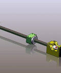 Double Nut 25mm Ballscrew Kit DFU2505 RM2505 With 112.2 Inch Length 2850mm Includes Ball Screw Nut BK20 BF20 CNC