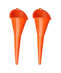 Two Pack Long Neck Oil Funnels, Spill Saver Plastic Fill Funnels For Automotive Oils And Liquids, Easy Pour For Engine Oil, Water, Diesel