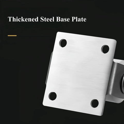 Close-up of thickened steel base plate for Heavy Duty 25x30mm Slide Gate Guide Rollers Four Pack Nylon Gate Rollers