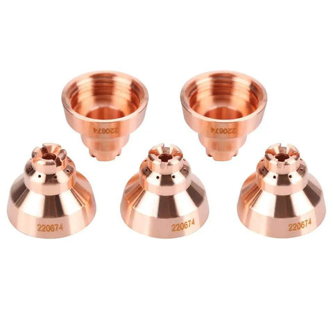 Five Piece Plasma Consumables Set For 220674 Coverfit Plasma Cutter Torch Replacement Parts For Thermal Dynamics Machines