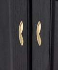 Pearl Gold Arcuate Cabinet Pulls 5 Inch Curved Handles For Drawers And Cabinets, Solid Zinc Alloy, 4 Pack With 3 Screw Lengths