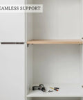 Slim 0.47 Inch Hidden Shelf Bracket Made From Cold Rolled Steel installed in cabinet for discreet support