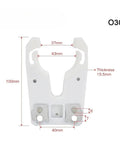 Rock Solid Precision CNC Milling Tool Holder With Heavy Duty Hardened Alloy Steel Build, white tool holder measuring 100mm.