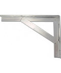Heavy Duty Iron Angle Bracket 90 Degree L Shaped Support For Garage Shelves And Workbenches, Silver Finish, 1 Piece