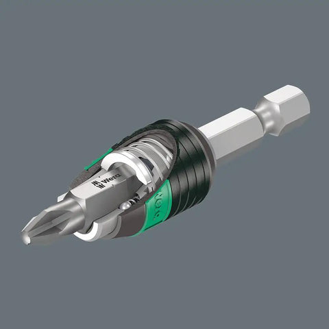 Rapidaptor Universal Bit Holder For One Quarter Inch Hex Drive Magnetic Quick Change Bit Holder 100 mm Length Easy Bit Swap Pro Grade