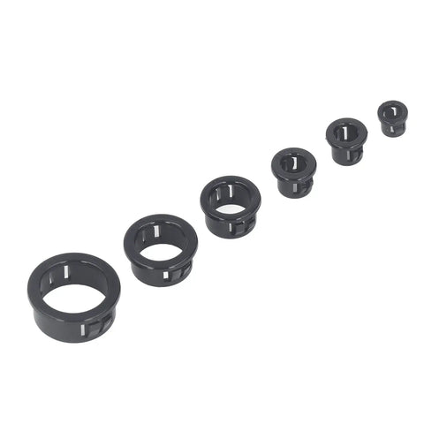 Super Tough Nylon Cable Grommet Protectors 160 Pcs With 6 Sizes Including 8mm 10mm 11mm 16mm 19mm And 25mm black nylon grommets