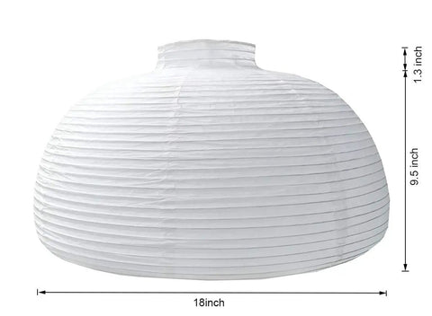 White Round 18 Inch Paper Lantern Set Two Pack Rice Paper Hanging Lamps For Decor No Fuss To Assemble Soft Ambient Glow For Home Parties Weddings And Events