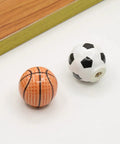 Solid Ceramic Soccer Knobs Four Pack Football Drawer Handles For Kids Bedroom And Man Cave Sports Decor Dresser Cabinet Pulls Easy Install Badass Home Gear featuring soccer and basketball knobs.