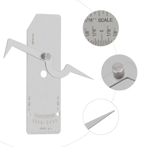 Stainless Steel Weld Gauge Undercut Depth And Crown Height Measuring Tool For Welding Inspection And Quality Control Field Ready Pro Grade