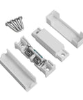 Components of the 5 Pack NC Magnetic Door Sensor Contacts For Home Alarm System Surface Mount With Screw Terminals
