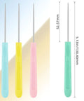 Hella Sharp Icing Scribe Tool Kit With 12 Stainless Steel Fondant Needles For Sweet Cookie Decorating and Cake Design with 3 colorful ergonomic handles.