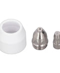 20Pack Plasma Cutter Torch Consumables Kit with stainless steel nozzles and ceramic tips for heavy duty cutting.