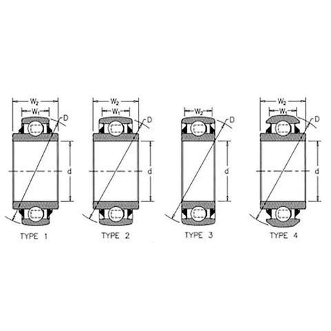 Technical diagram of Beefy Round Bore Disc Harrow Bearing Replacement For 210 And 215 Tractors Aftermarket Heavy Duty Fit