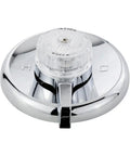 Heavy Duty Single Handle Trim Kit Slick Chrome Finish Top Shelf Design For Mixet Tub Shower Valves Features Five Point Five Inch Faceplate