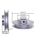 40mm Outer Diameter Single Groove Pulley With 7mm Fixed Bore For Drilling Machines, 6mm PU Round Belt Compatible, Smooth Running, High Concentricity, Non Slip Durable Pulley For Precise Home Shop Drilling Projects. dimensioned side view
