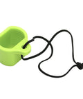 Fluorescent yellow Universal Threaded Rubber Scuba Tank Valve Cap Protector with strap for diving bottles and cylinders end cap.