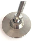 Heavy Duty Swivel Furniture Levelers M16 Adjustable Leg Base Set Of Four smooth metal base with threaded adjustment for stability.