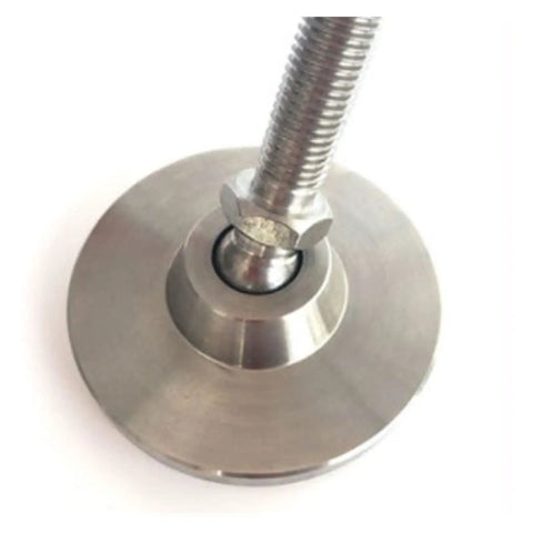 Close-up of Heavy Duty Swivel Leveling Feet With Adjustable M16 Threads And Real Deal Metal Build for stable setups.