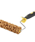 Heavy Duty Texture Paint Roller For Wall Decorating Featuring Eco Friendly Foam That Delivers A Hella Real Smooth Dope Coat To Your Drywall Without Any Sticky Mess, 12 inch foam roller with a textured surface.