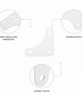 Solid White Steel Shelf Brackets for Garage and Warehouse Storage Built Tough for Standard Angle Profiles Securely Support Racks