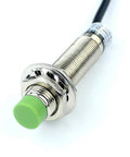 Capacitive Proximity Sensor Switch M12 5mm Adjustable Sensing Distance For Metal Plastic Glass Wood PNP No Detects Multiple Materials