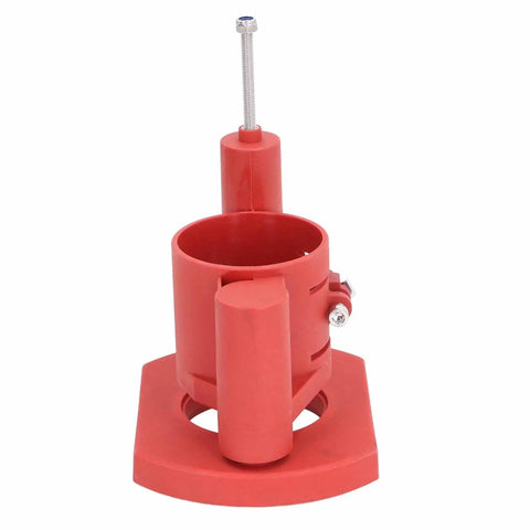Heavy Duty Router Lift For Woodworking Tables Built Tough With Abs Housing And Stainless Steel Bearings shown from the side angle.
