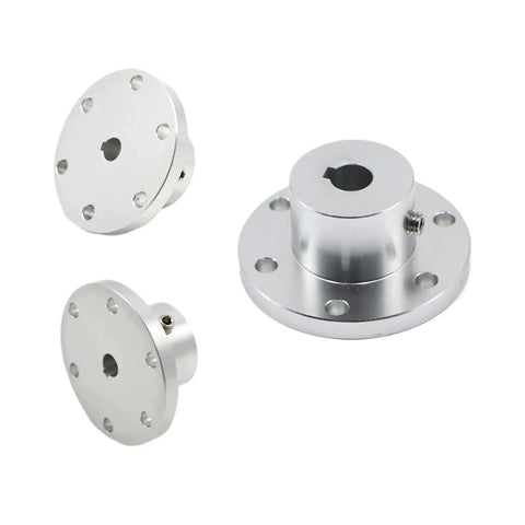 Flange Shaft Coupling For RC Models And Mecanum Omnidirectional Wheels 5 6 8 10 12 14 15 16 18 mm Fits Keyway 10mm Aluminum Alloy