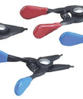 Ultra Compact Snap Ring Pliers Set Four Piece For Tight Spots Internal Or External S Ring And R Ring Clips Angled Or Straight