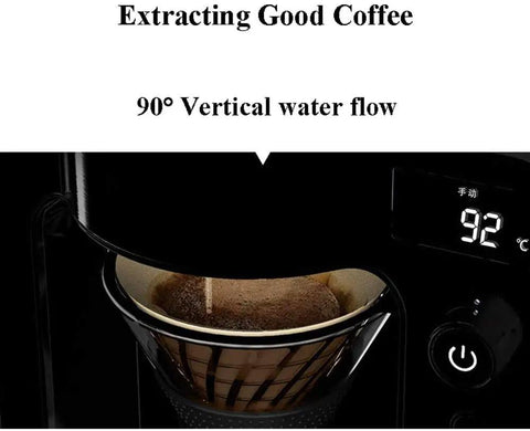 Total Game Changer Automatic Coffee Maker Featuring Heavy Duty Thermal Carafe And Rust Proof Stainless Steel Body Smart Temperature Control Plus Foolproof One Touch Brewing For That Daily Smooth Sip Magic, coffee brewing with vertical water flow.