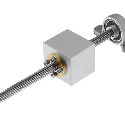 Upgrade Your Woodwork With This Sweet T8 Vertical Lead Screw Guide Rail Router Kit featuring 2mm pitch and 8mm Housing For Smooth Cutting And Precision Routing On Stepping Motor Driven Machines Horizontal 300mm Set Included. T8 lead screw with 8mm housing and bearing block, 300mm, for CNC routing