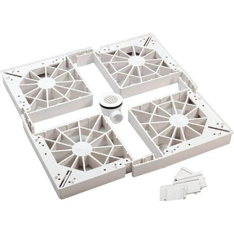 Durastall Extended Base Kit White Elevates Shower Base 2.75 Inches For Durastall 80 And 140 Lets You Run 1.5 Inch PVC From Under Floor To Drain