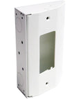 Corner Mount Power Distribution Box In White Nylon Slim Fit With Heavy Duty Metal Housing Pre Drilled Holes And Compact Wall Mount
