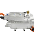Heavy Duty Electric AC Compressor Direct Swap For Byd Qin Ev Replaces Oe Ha2em8103020 showing silver aluminum body with orange wire.