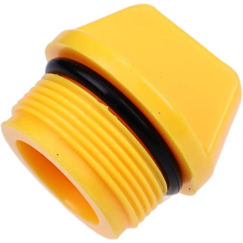 Yellow Oil Filler Cap Plug 6G8 15363 00 Universal Fit for Four Stroke Outboard Motors, shown from the front, with durable seal.
