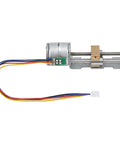 20 Mm Mini Stepper Motor Linear Slider Actuator With 45 Mm Lead Screw 2 Phase 4 Wire Config, showcasing compact design and wiring.