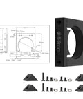 Shaft Spindle Motor Mount Kit For CNC Router And Engraving Machines 65mm Clamp with technical drawing and mounting hardware