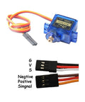9g Micro Digital Servo With Full Metal Gears, 360 Degree Continuous Rotation, PWM 500 to 2500 Microseconds wiring and connectors