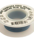 Gray Non Stick Thread Seal Tape 0.5 x 260 Inches For Stainless Steel Fittings on a spool, durable for plumbing and gas lines.