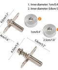 Concealed Door Hinge With 360 Degree Rotation And Spring, adjustable components with measurements for installation precision.