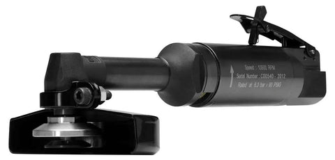 Hardcore Air Angle Grinder With 4 Inch Spindle Built Tough For The Daily Grind Featuring Industrial Grade Motor and Machined Steel Housing.