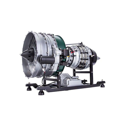 DIY Turbofan Engine Kit One Eighth Scale Dual Rotor Axial Jet Model With Realistic Metal Components For Adults side view