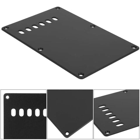 Six Hole Guitar Back Plate for Electric Guitars, Durable Plastic Rear Cover Plate Cavity Shield, Pickguard Backplate Replacement