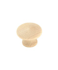 Unfinished One And One Quarter Inch Cabinet Knob In Everyday Heritage Style Go To Drawer Knob For Cabinets And Furniture 32 mm Diameter One Pack Classic Cabinet Hardware, side view