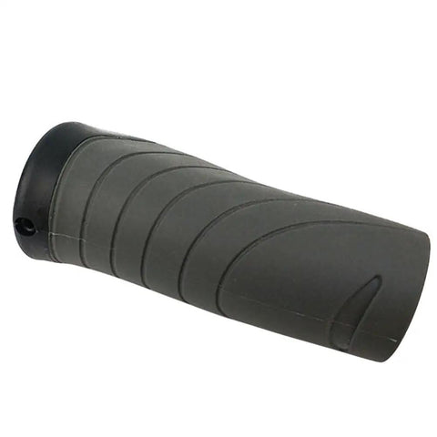 Dual Lockable Handlebar Bike Grips With 130mm And 90mm Lengths, 22.2mm Diameter Rubber End Grips, ergonomic grooves, black color