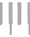 Handle-Free Push Latch Cabinet Door Catch Kit, 4-Piece Rebound Magnetic Hardware shown in gray finish, aligned vertically