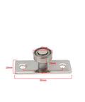Sliding Door Roller Guide Kit With 17mm Ball Bearing Wheels, metal floor guide and pulley, top view with measurements