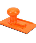 Badass Woodworking Push Block Crafted From Heavy Duty Abs Plastic With An Orange Non Slip Grip Pad For Smooth Table Saw Planer Router Table Jointer Tasks Without Breaking Sweat At All, top view.