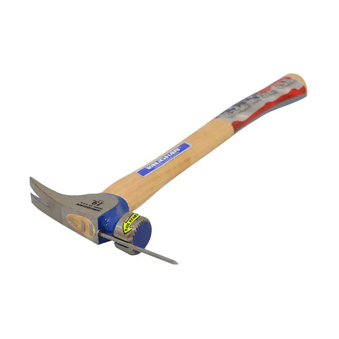 19 Ounce California Framer Hammer With Milled Face And Curved Hickory Handle For Framing And Carpentry Heavy Duty American Made Durable Construction For Pro Grade Jobs angled view