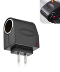 Hassle Free 220V AC To 12V DC Power Inverter With Universal Cigarette Lighter Plug For Cars Trucks And Home Electronics, compact design with indicator light.