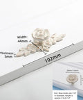 Four Pack 102mm Vintage Rose Cabinet Knobs With Backplates Zinc Alloy Flower Drawer Pulls For Dresser Vanity Nightstand Cupboard